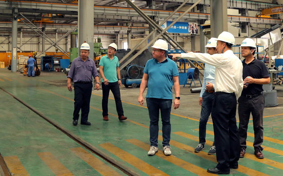 高能環(huán)境、青島合能、奧地利Thoni公司領導蒞臨山美股份考察指導