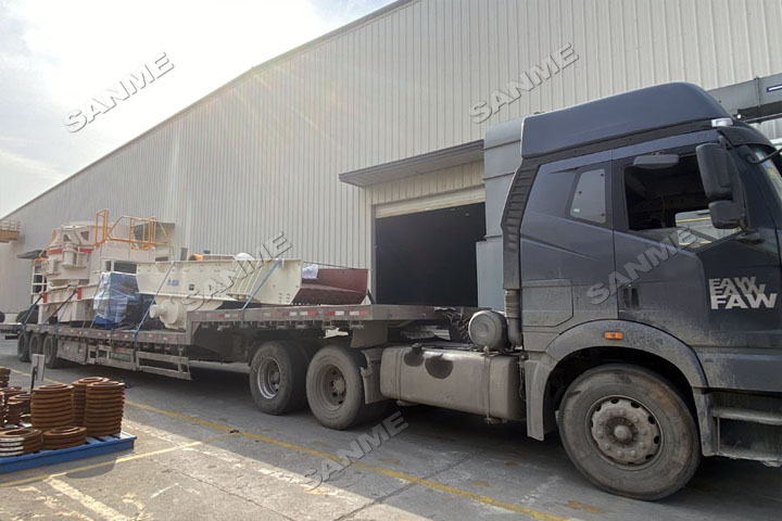 新年發(fā)貨忙｜上海山美股份高性能破碎篩分裝備發(fā)往安徽銅陵，服務(wù)于當(dāng)?shù)啬戤a(chǎn)300萬(wàn)噸骨料生產(chǎn)線